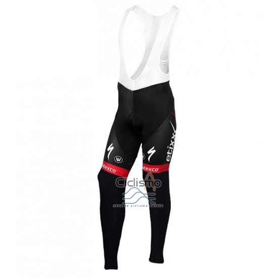 Etixx Quick Step Ropa Ciclismo Culotte Largo 2016 Mangas Largas Rojo y Negro